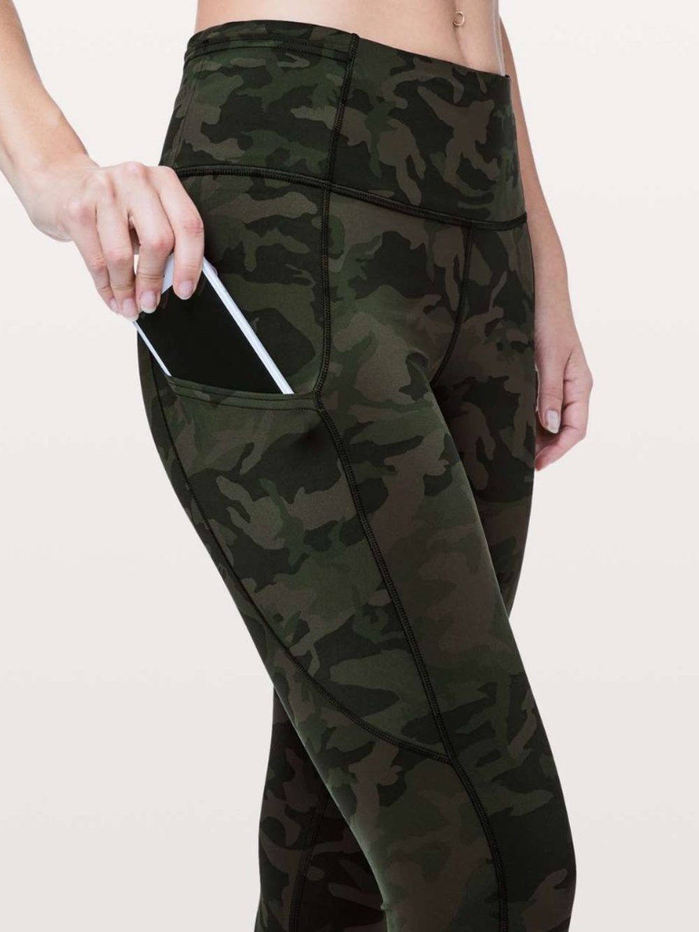 NWT Lululemon Fast & Free 7/8 Tight II *Nulux 25" Incognito Camo Multi Gator Gre